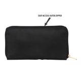 Women's Lucca Black Oversize Ziparound Wallet