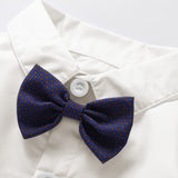 Boys White Party Full Sleeves Waistcoat Ensemble Pant - Set of 3
