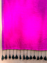 Women's Pink Cotton Blend Saree