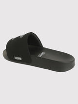 Women's Dot Fusion Black Round Toe Polyurethane Casual Slides