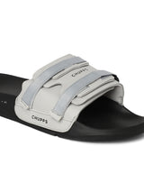 Women's Elet Grey Black Round Toe Polyurethane Casual Slides