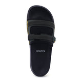 Women's Rebel Olive Black Round Toe Polyurethane Casual Slides