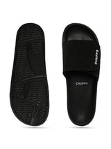 Women's Flow Black Round Toe Polyurethane Casual Slides