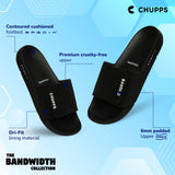 Women's Flow Black Round Toe Polyurethane Casual Slides