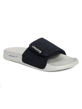 Women's Flow Navy and Blue and Grey Round Toe Polyurethane Casual Slides