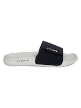 Women's Flow Navy and Blue and Grey Round Toe Polyurethane Casual Slides