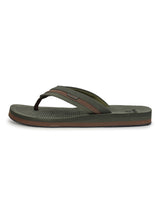Women's Trifuse Olive Round Toe Polyurethane Casual Flip-flops
