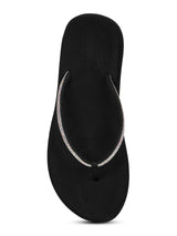 Women's Solis Black Round Toe Polyurethane Casual Flip-flops