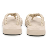 Women's Wisp Cream Round Toe Polyurethane Casual Flip-flops