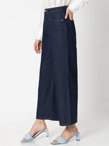 Women's Blue High Rise Wide Leg Jeans