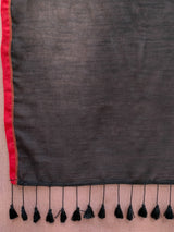 Women's Black Casual Cotton Blend Saree