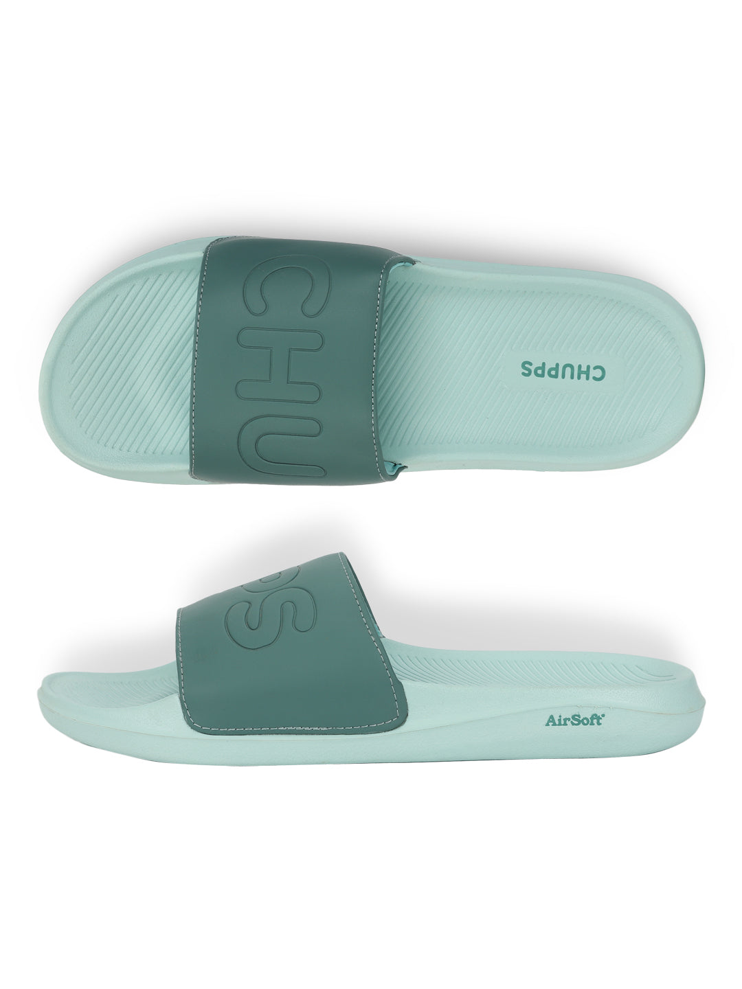 Women's Pure Lime Green Round Toe Polyurethane Casual Slides