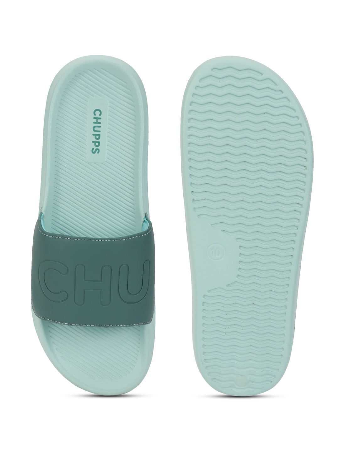 Women's Pure Lime Green Round Toe Polyurethane Casual Slides