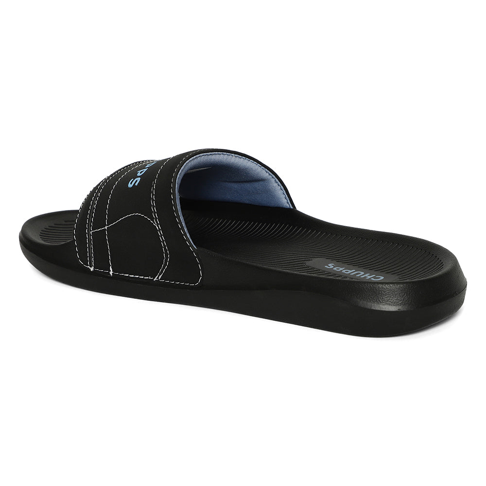 Women's Craft Black Round Toe Polyurethane Casual Slides