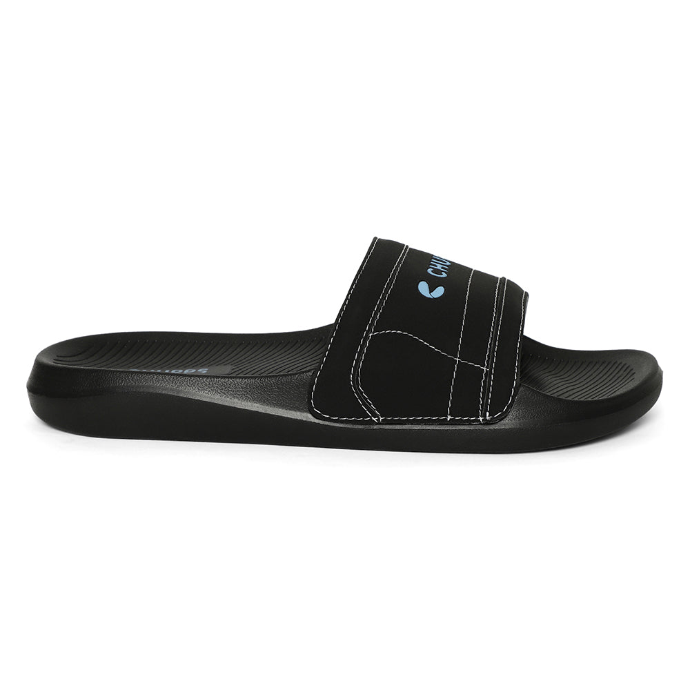 Women's Craft Black Round Toe Polyurethane Casual Slides