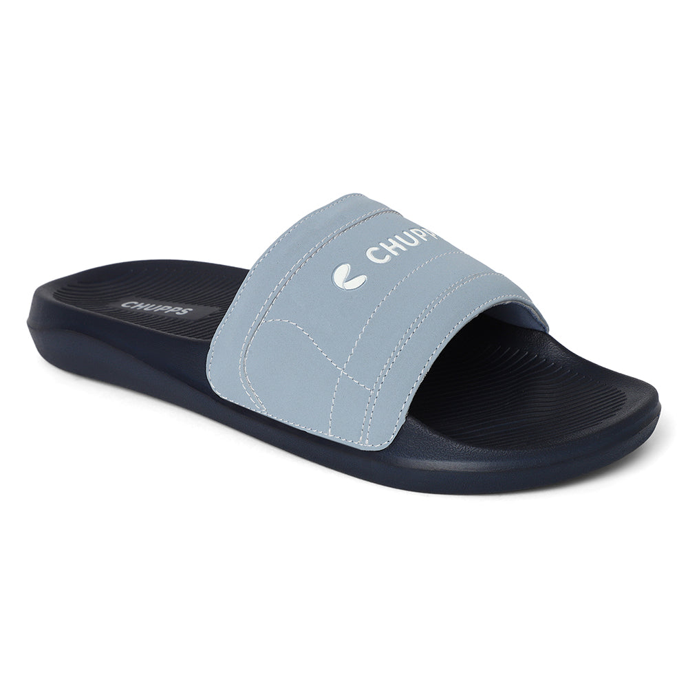 Women's Craft Navy and Grey Round Toe Polyurethane Casual Slides