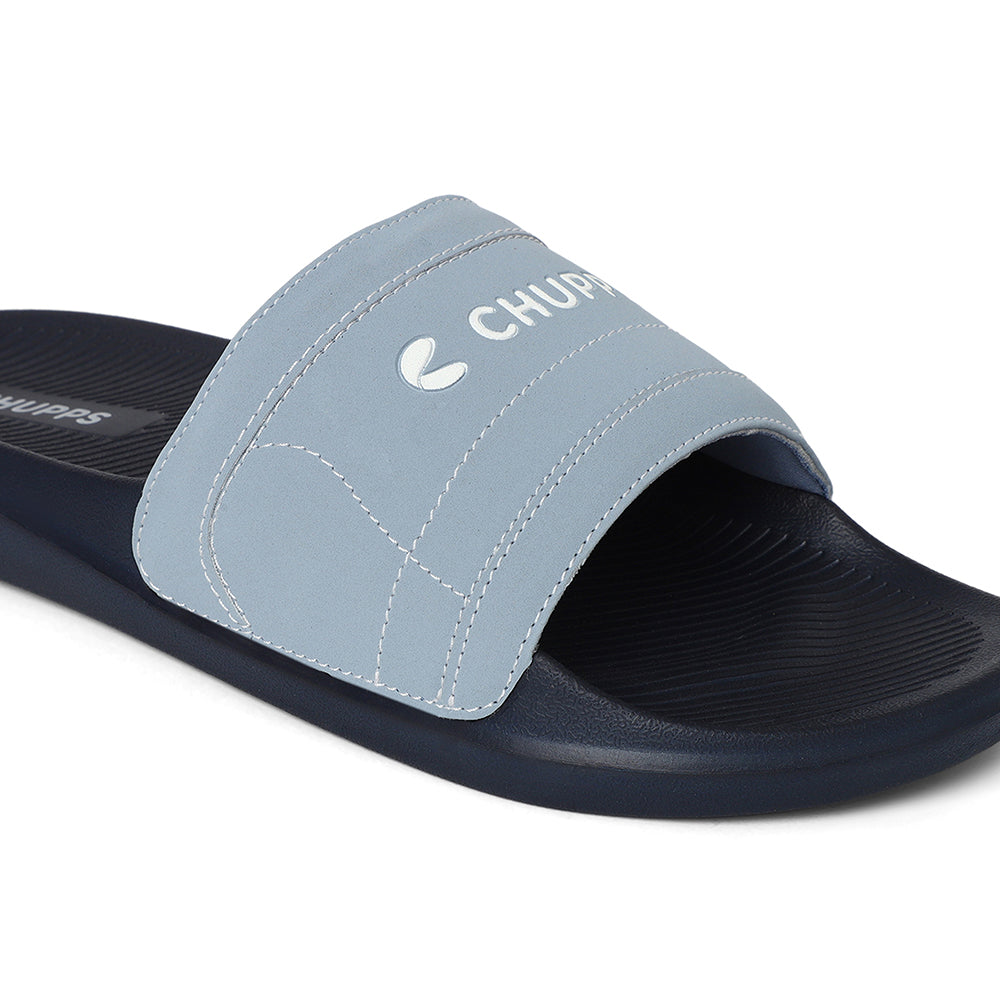 Women's Craft Navy and Grey Round Toe Polyurethane Casual Slides