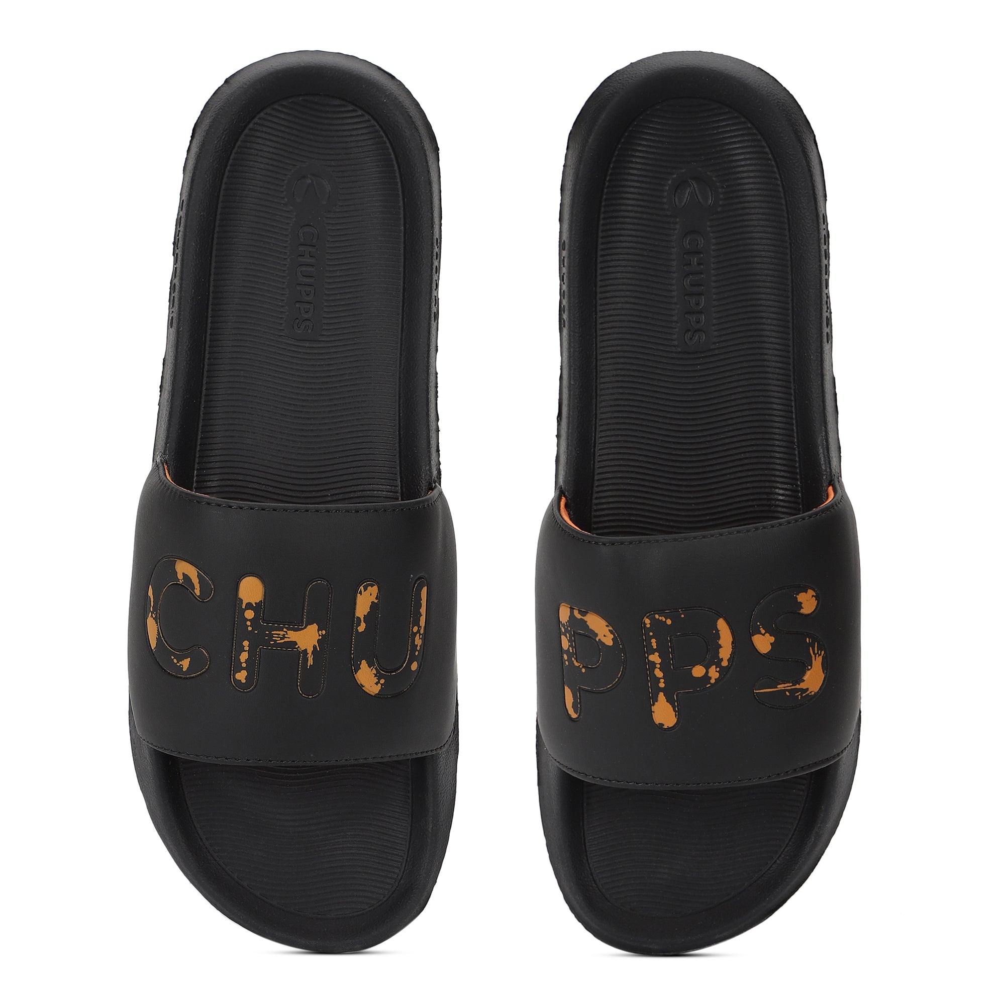 Women's Drip Black Round Toe Polyurethane Casual Slides