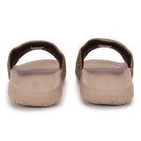 Women's Strata Beige Round Toe Polyurethane Casual Slides