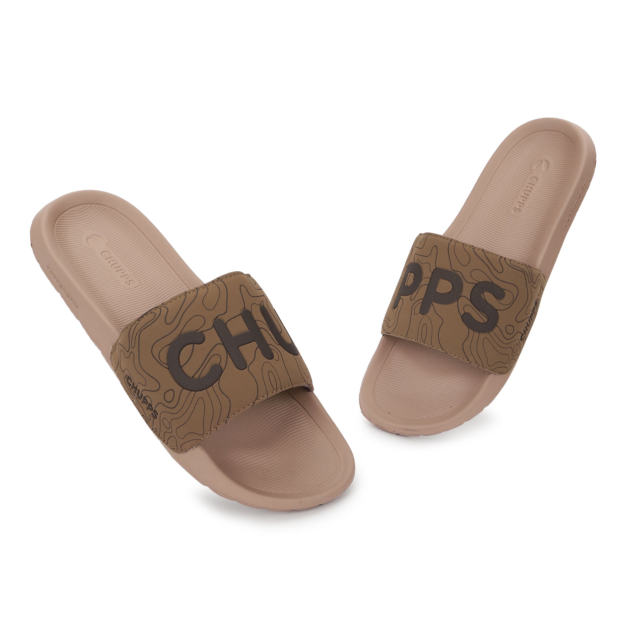 Women's Strata Beige Round Toe Polyurethane Casual Slides