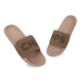 Women's Strata Beige Round Toe Polyurethane Casual Slides