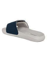 Women's Vapor Navy and Grey Round Toe Polyurethane Casual Slides