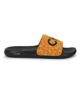 Women's Flame Yellow Round Toe Polyurethane Casual Slides