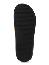 Women's Flame Yellow Round Toe Polyurethane Casual Slides