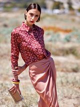 Women's Rosewood Casual Full Sleeve Printed Shirt