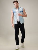 Men's Black Slim Fit Mid Rise Jeans