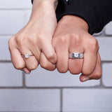 Women's Radiant Spark Crystal Ring For Couple