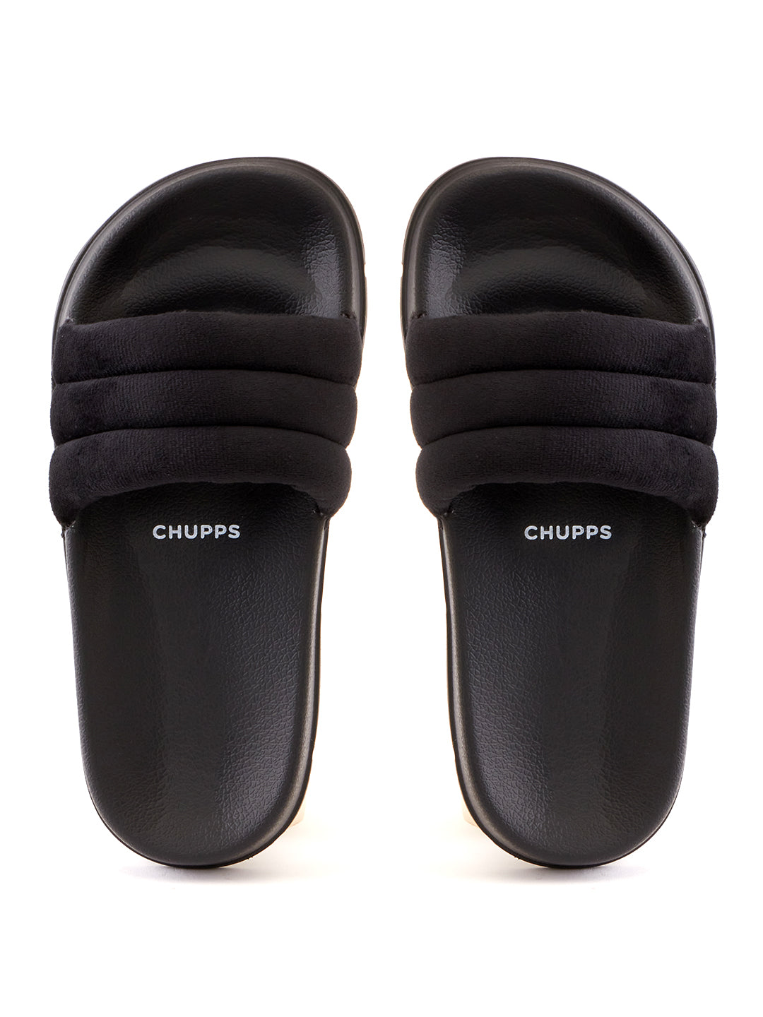 Women's Cloud Cozy Black Round Toe Polyurethane Casual Slides