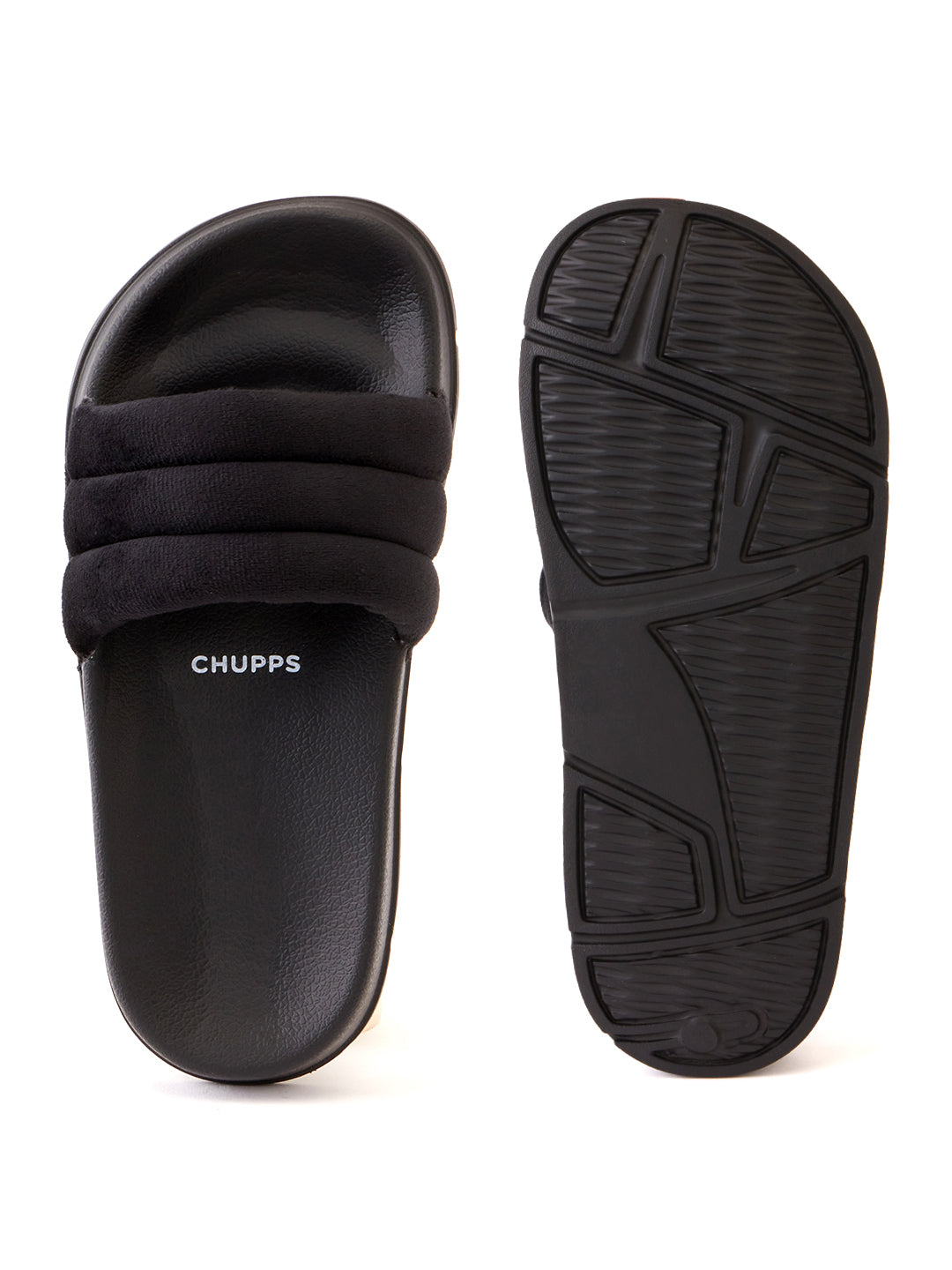 Women's Cloud Cozy Black Round Toe Polyurethane Casual Slides