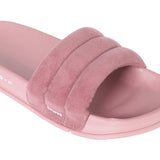 Women's Cloud Cozy Wine Round Toe Polyurethane Casual Slides