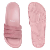 Women's Cloud Cozy Wine Round Toe Polyurethane Casual Slides