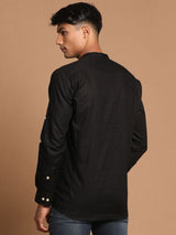 Men's Black Festive Ethnic Full Sleeves Kurta