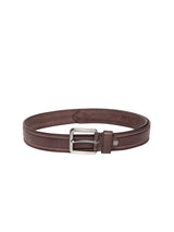 Men's Brown Casual Solid Leather Belt