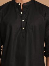 Men's Black Festive Ethnic Full Sleeves Kurta