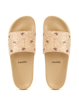 Women's Dream Beige Round Toe Polyurethane Casual Slides