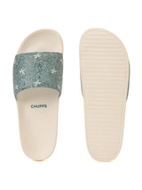 Women's Dream Blue Round Toe Polyurethane Casual Slides