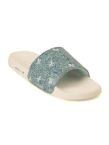 Women's Dream Blue Round Toe Polyurethane Casual Slides