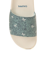 Women's Dream Blue Round Toe Polyurethane Casual Slides