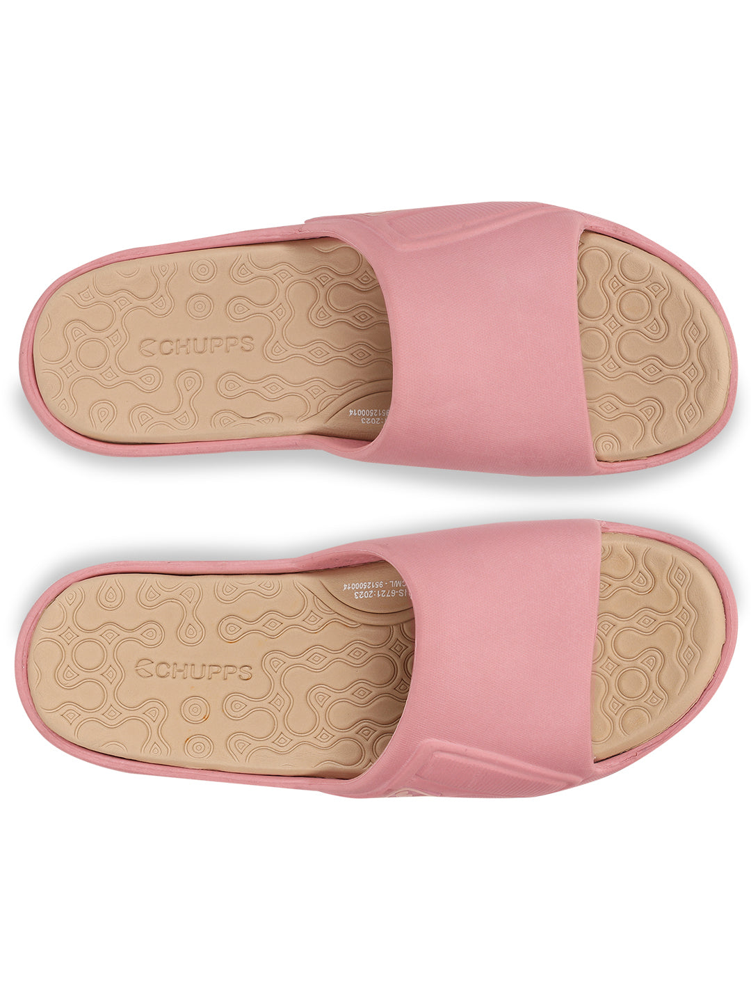 Women's Nova Pink Pale Round Toe Polyurethane Casual Slides