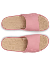 Women's Nova Pink Pale Round Toe Polyurethane Casual Slides