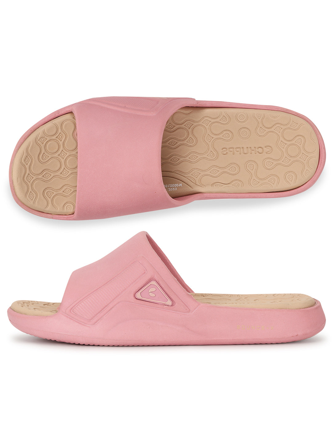 Women's Nova Pink Pale Round Toe Polyurethane Casual Slides