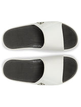Women's Stride White Dark Grey Round Toe Polyurethane Casual Slides