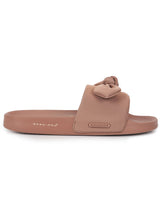 Women's Loop Peach Round Toe Polyurethane Casual Slides
