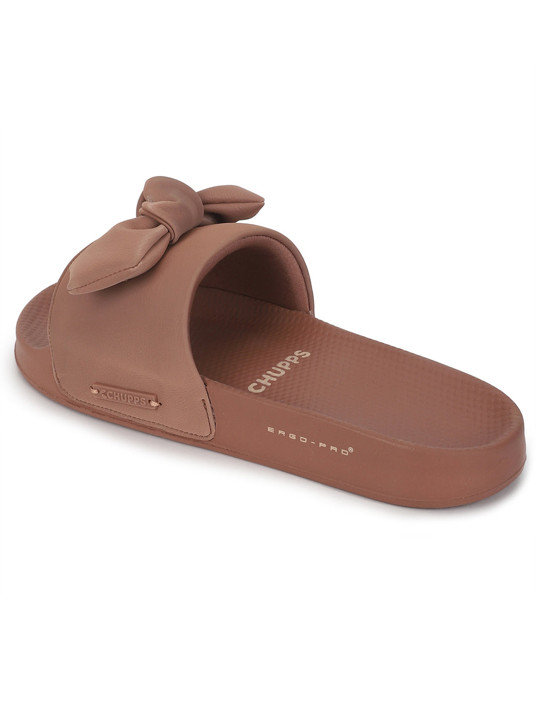 Women's Loop Peach Round Toe Polyurethane Casual Slides