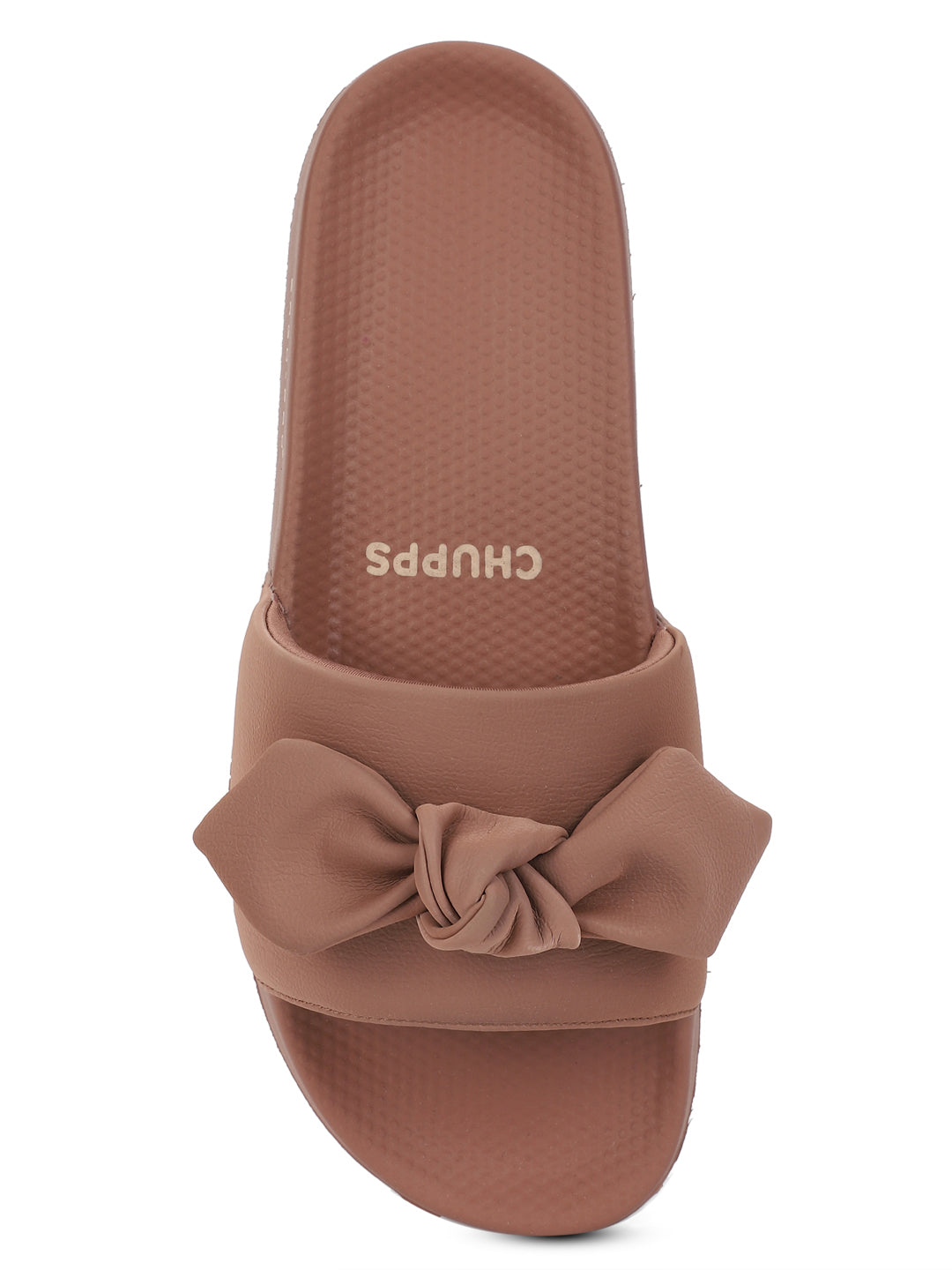 Women's Loop Peach Round Toe Polyurethane Casual Slides