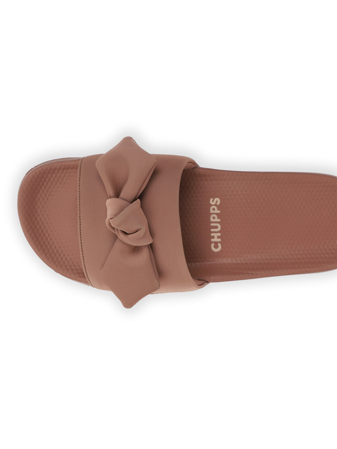 Women's Loop Peach Round Toe Polyurethane Casual Slides